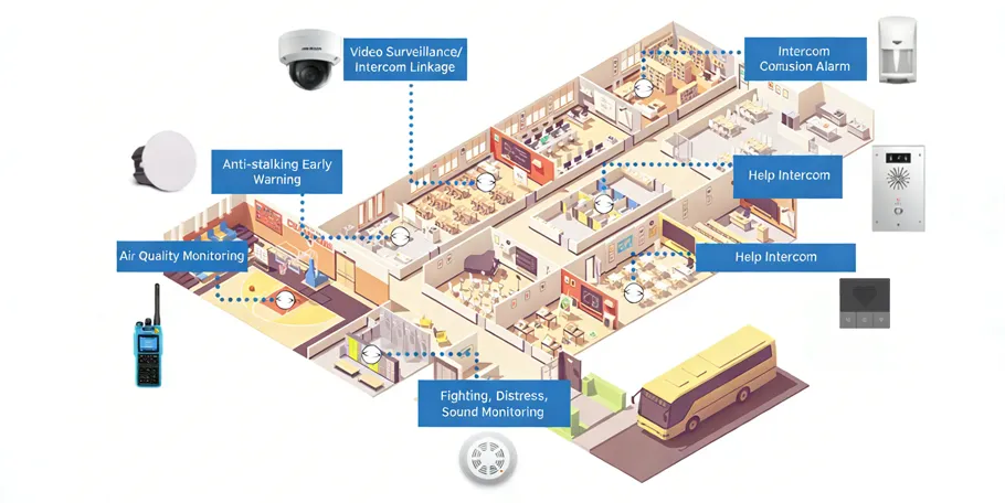 Solution de Détection et de Liaison Intégrée pour Campus Intelligent | Sécurité 
