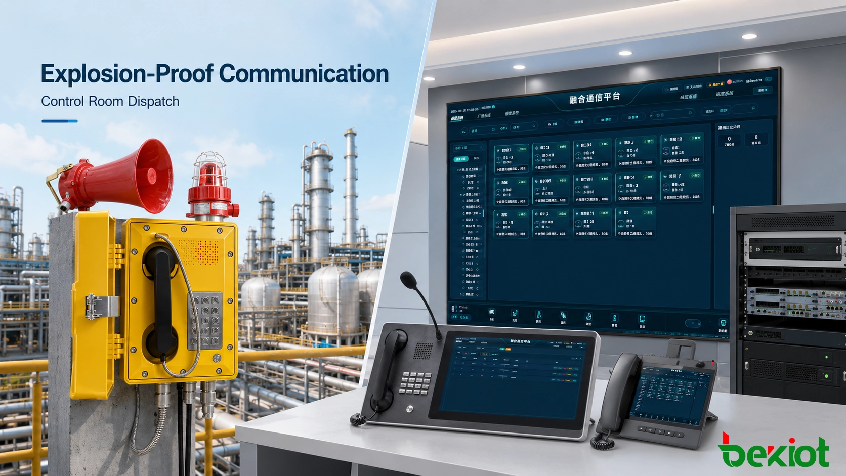Comment les téléphones antidéflagrants s'intègrent-ils aux systèmes de répartition des salles de contrôle dans les usines pétrochimiques ?