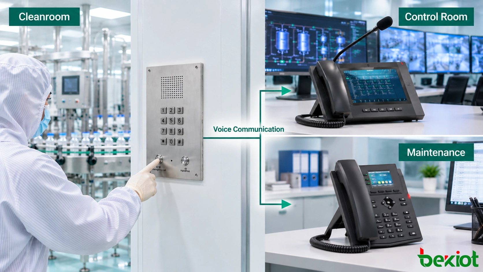Flux de communication en salle blanche lors d'une condition de production anormale